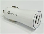שנאי לרכב HELIX תומך טעינה מהירה - 2 יציאות USB
