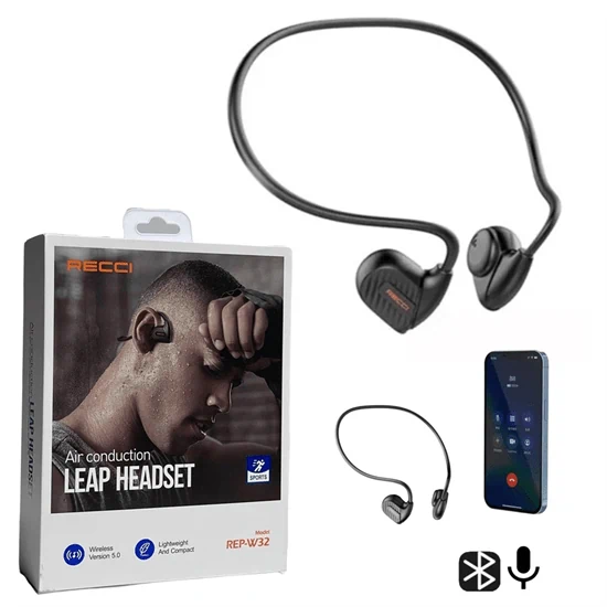 אוזניות ספורט BT בלוטוס  + מקשי טאץ RECCI REP W32