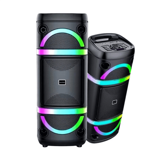 רמקול נייד עוצמתי - תאורת לד ,כולל מיקרופון נייד