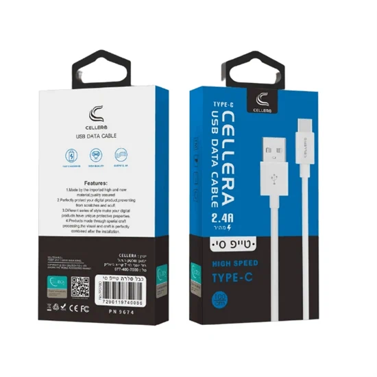 כבל 1 מטר (Type C - Usb) חברת DULERO