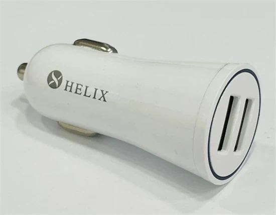 שנאי לרכב HELIX תומך טעינה מהירה - 2 יציאות USB